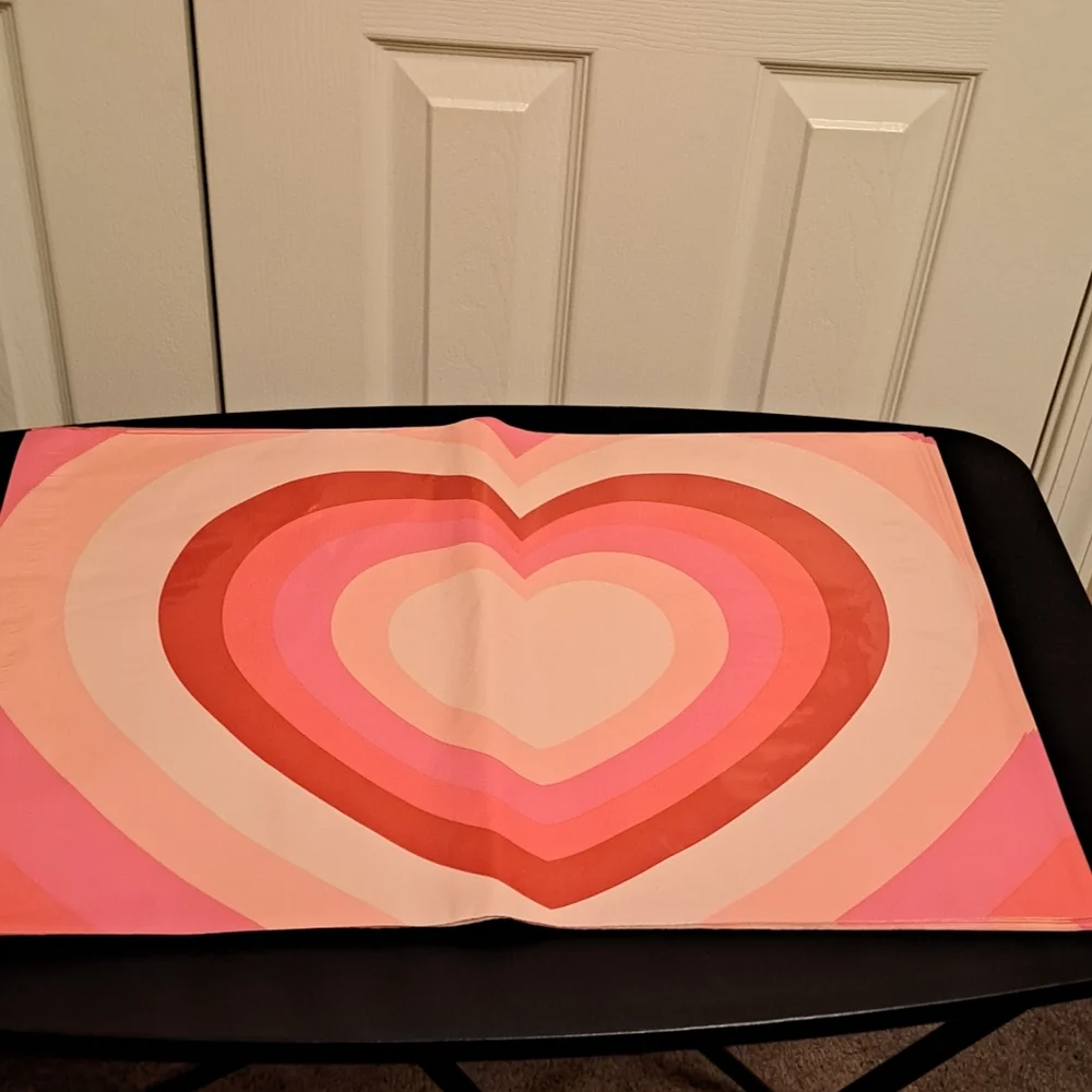 15 ct 14.5×19 Pink and Red Heart Polymailers